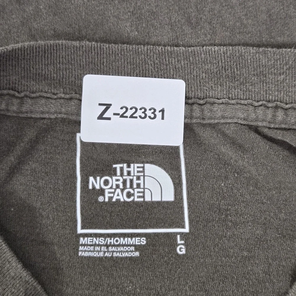 The North Face Men Shirt L Brown Logo Short‎ Sleeve